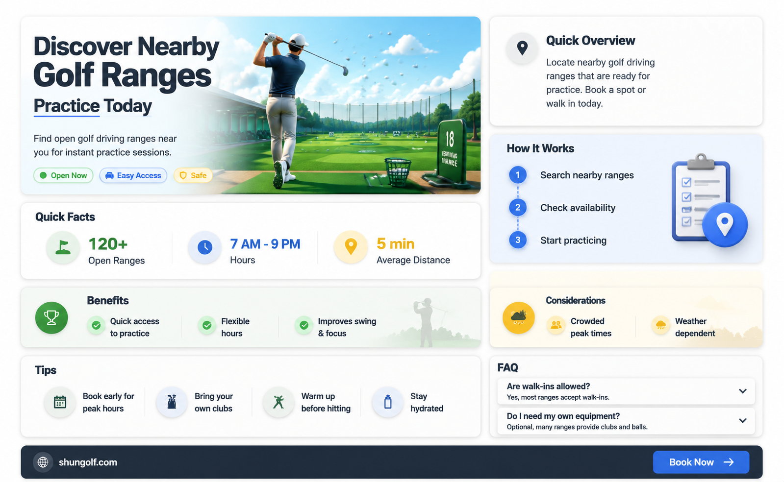 are any golf driving ranges open