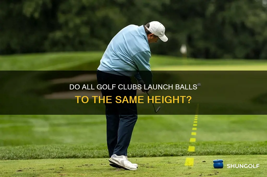 do all golf clubs hit the ball the same height