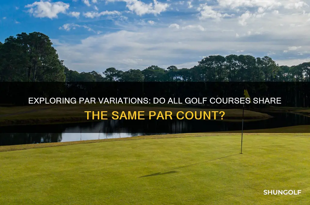do all golf courses have the same number of par