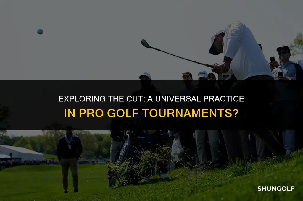 do all pro golf tournaments use a cut