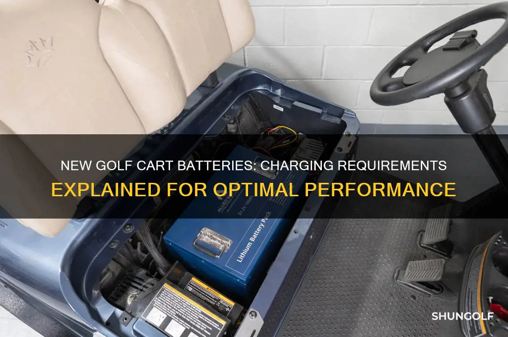 do brand new golf cart batteries need to be charged