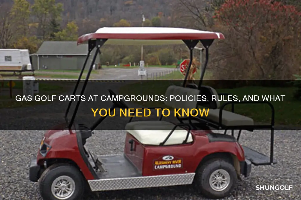 do campgrounds allow gas golf carts