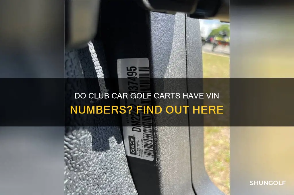 do club car golf carts have vin numbers