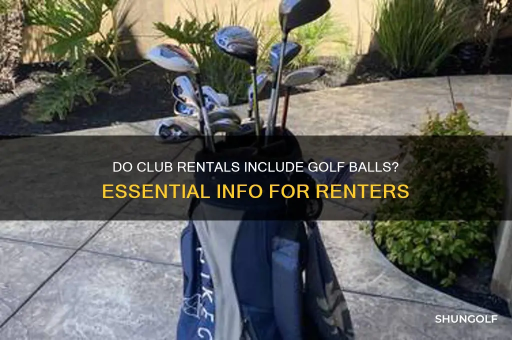 do club rentals come with golf balls