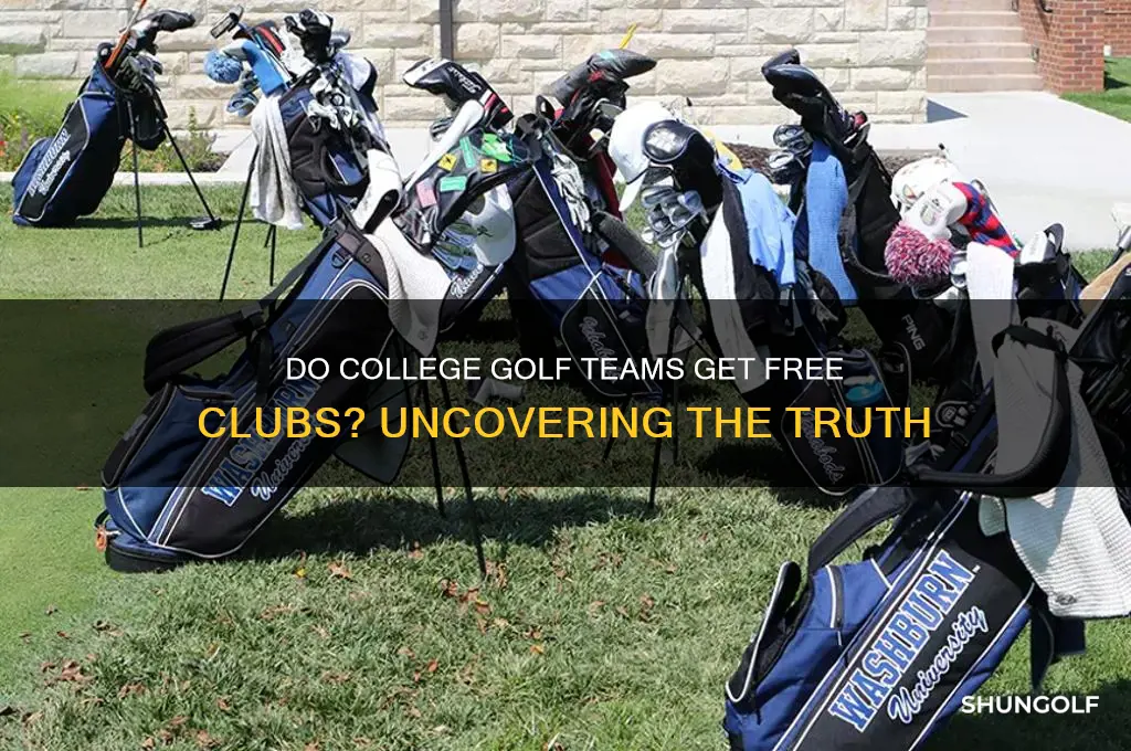 do college golf teams get free clubs
