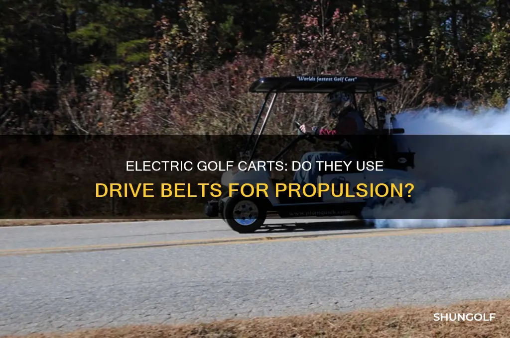 do electric golf carts have a drive belt