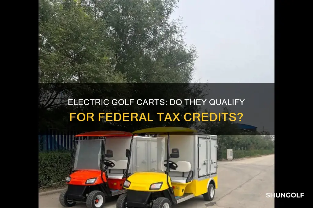 do electric golf carts qualify federal tax credit
