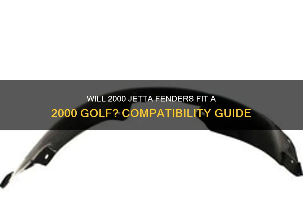 do fenders from a 2000 jetta fit a 2000 golf