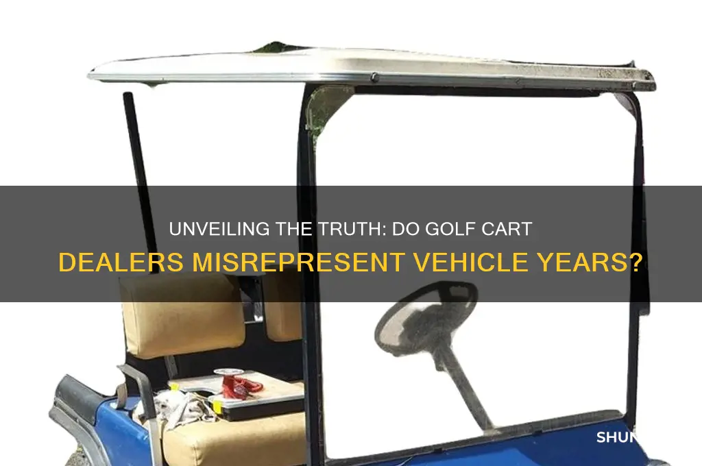 do golf cart dealers lie about the year