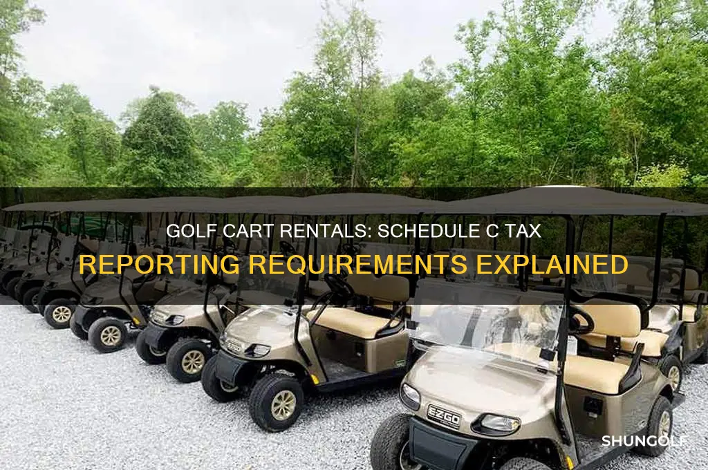 do golf cart rentals go on a schedule c