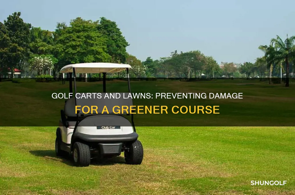 do golf carts damage lawns