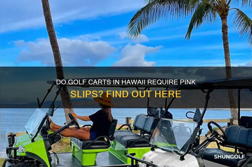 do golf carts have pink slips in hawaii