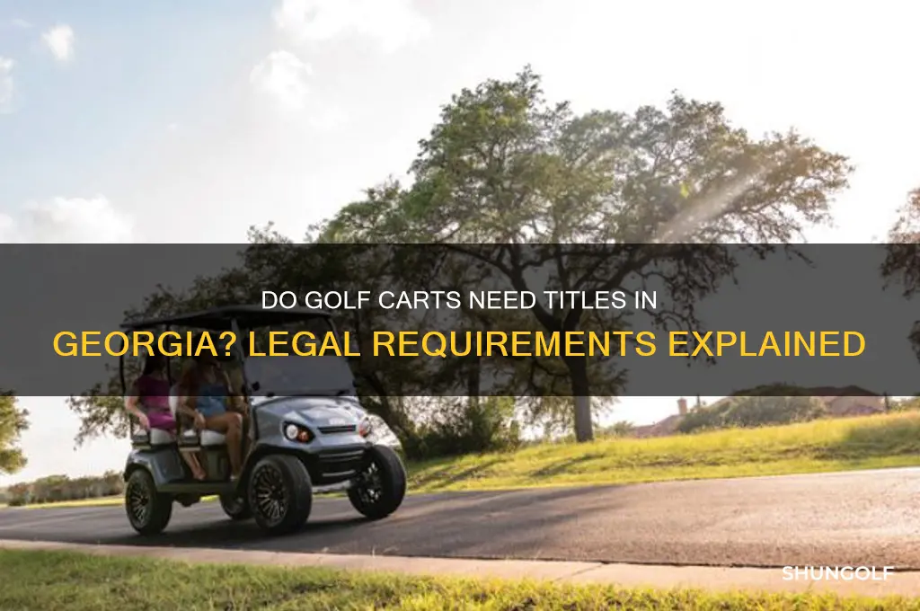 do golf carts have titles in ga