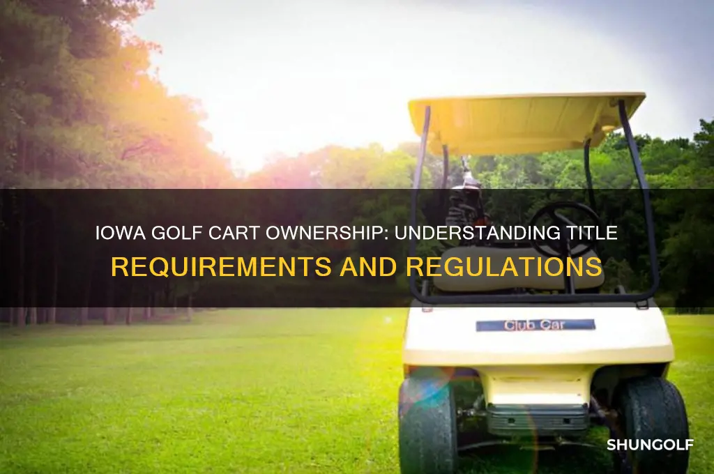 do golf carts have titles in iowa