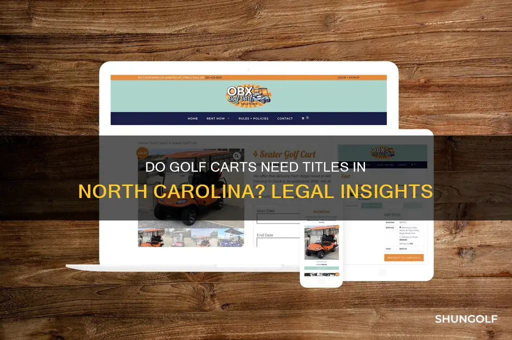 do golf carts have titles in nc