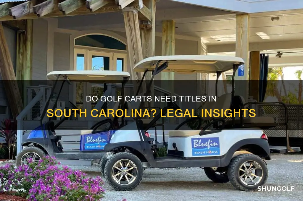 do golf carts have titles in south carolina