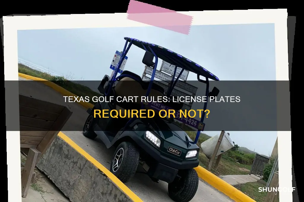 do golf carts need license plates in texas
