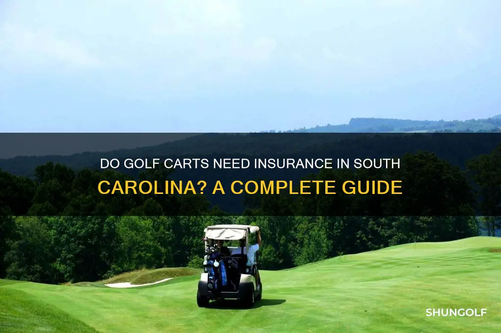 do golf carts require insurance sc
