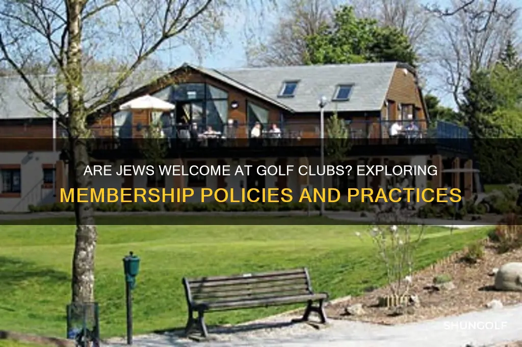 do golf clubs allow jews