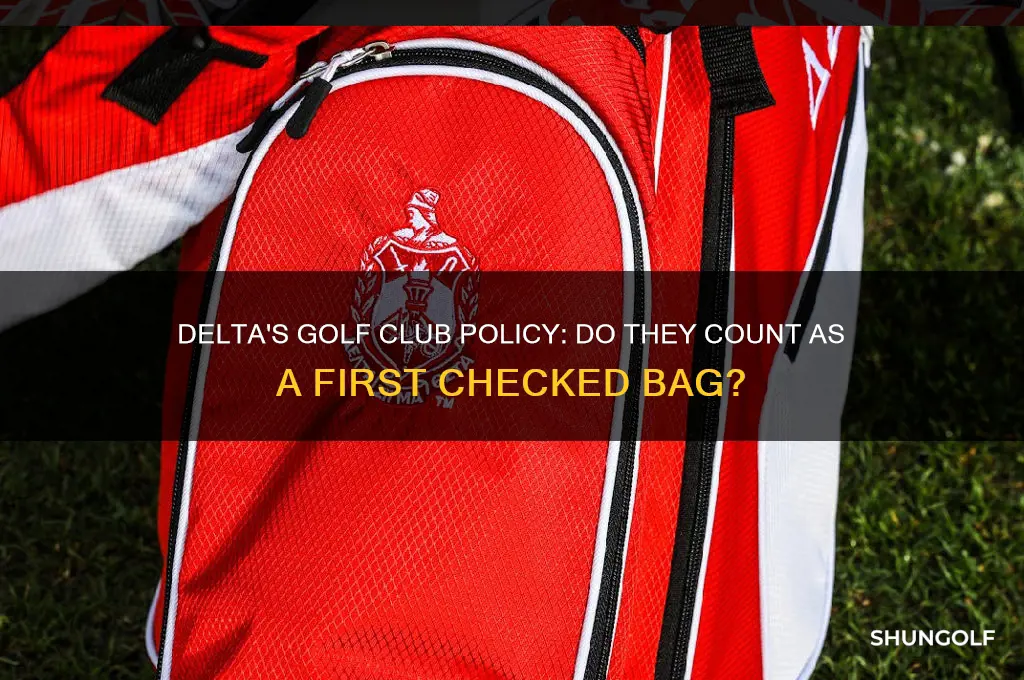 do golf clubs cijnt as 1st checked bag with delta