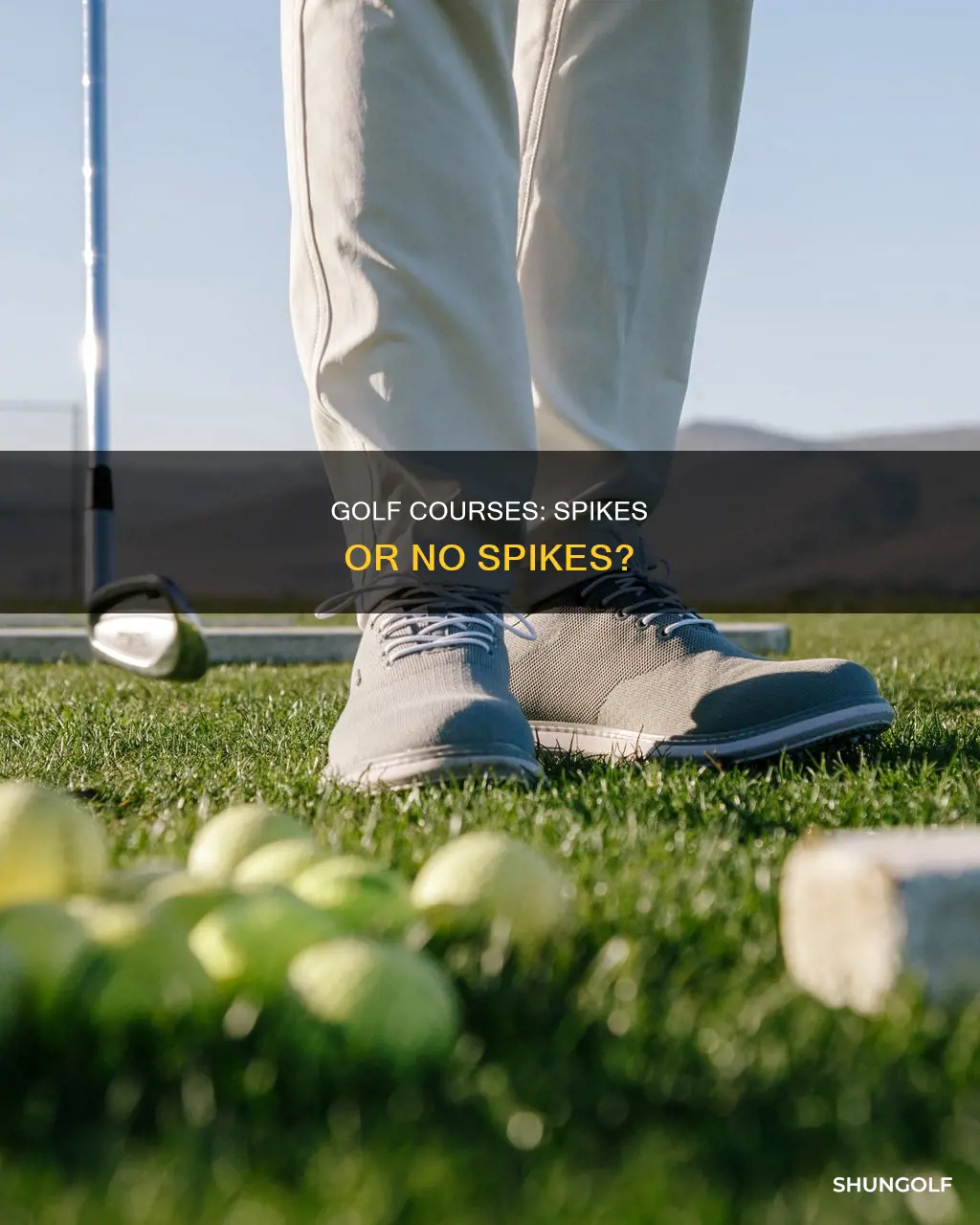 do golf cources allow no spikes