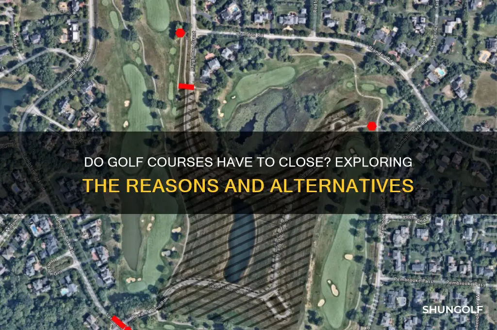 do golf course have to close
