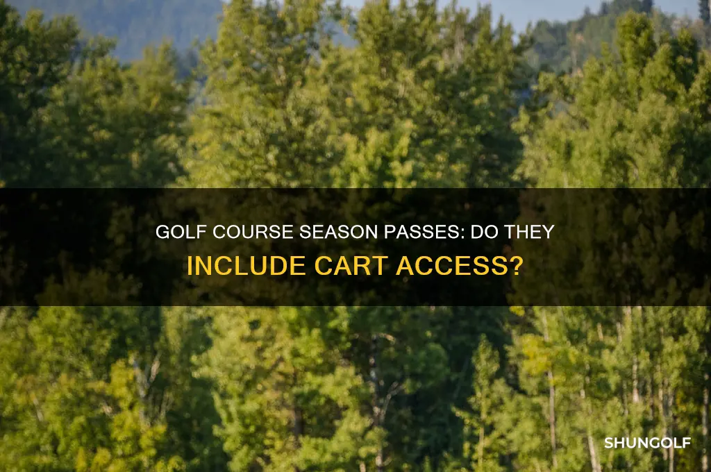 do golf course season passes include cart