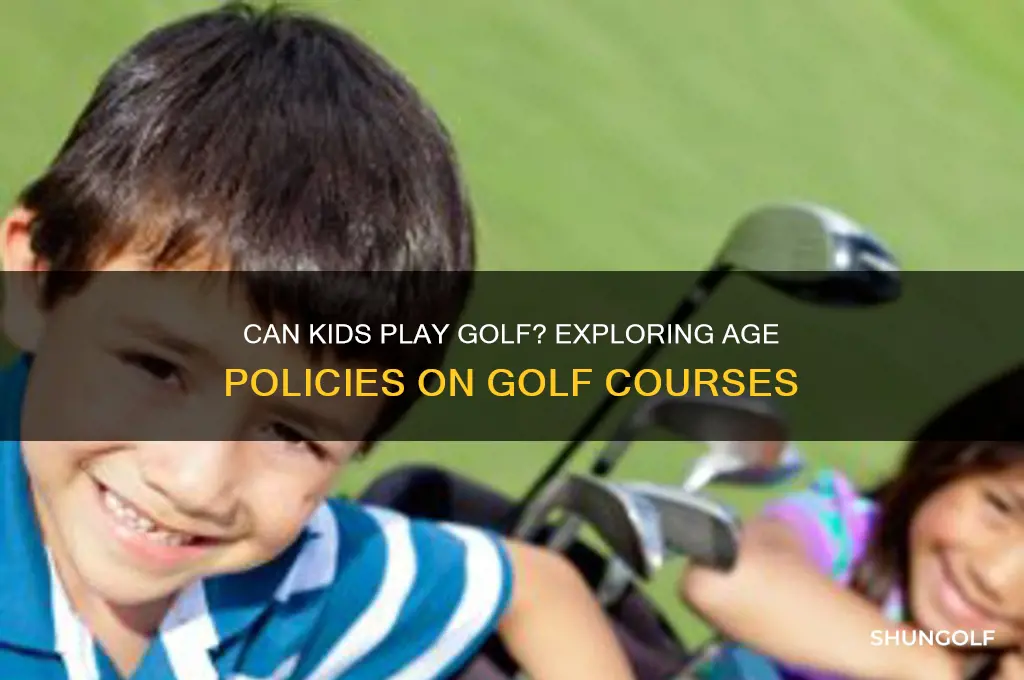 do golf courses allow kids