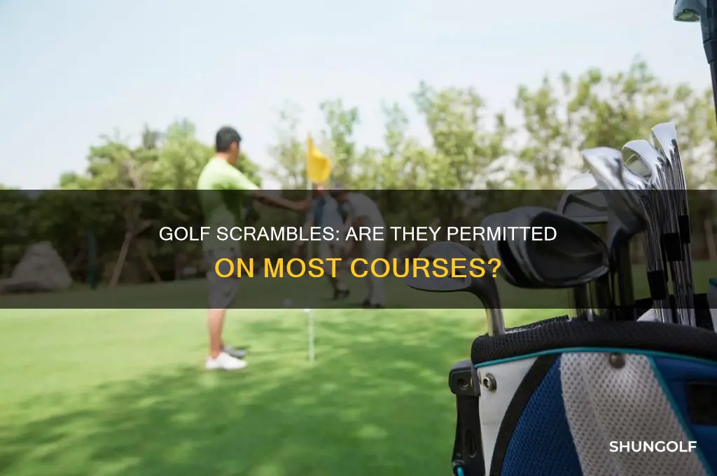 do golf courses allow scrambles