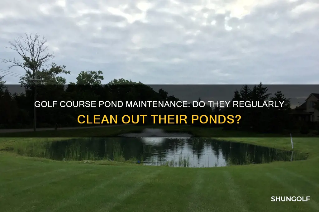 do golf courses clean out their ponds