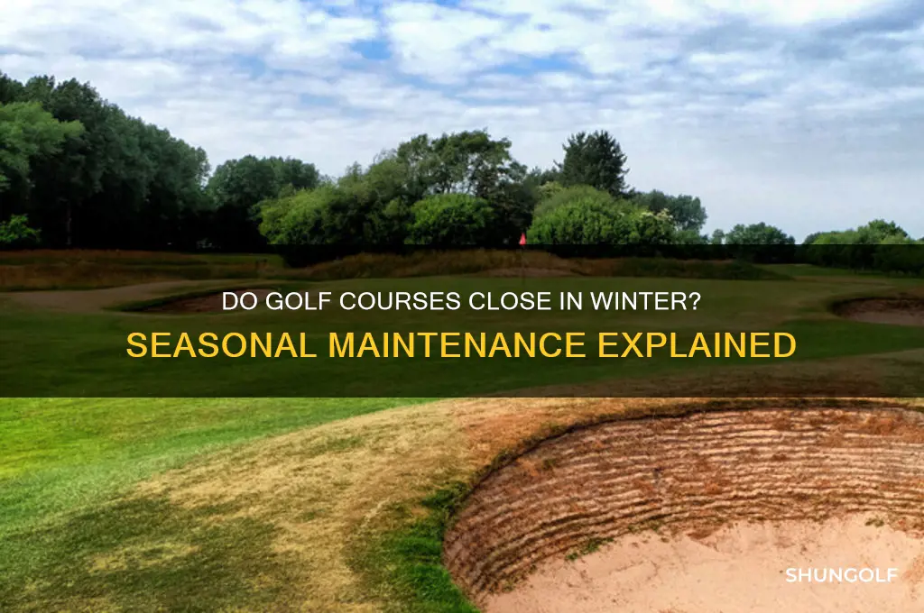 do golf courses close in winter