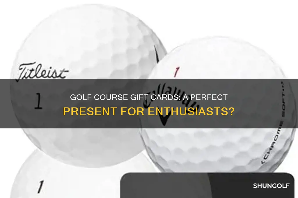 do golf courses do gift cards