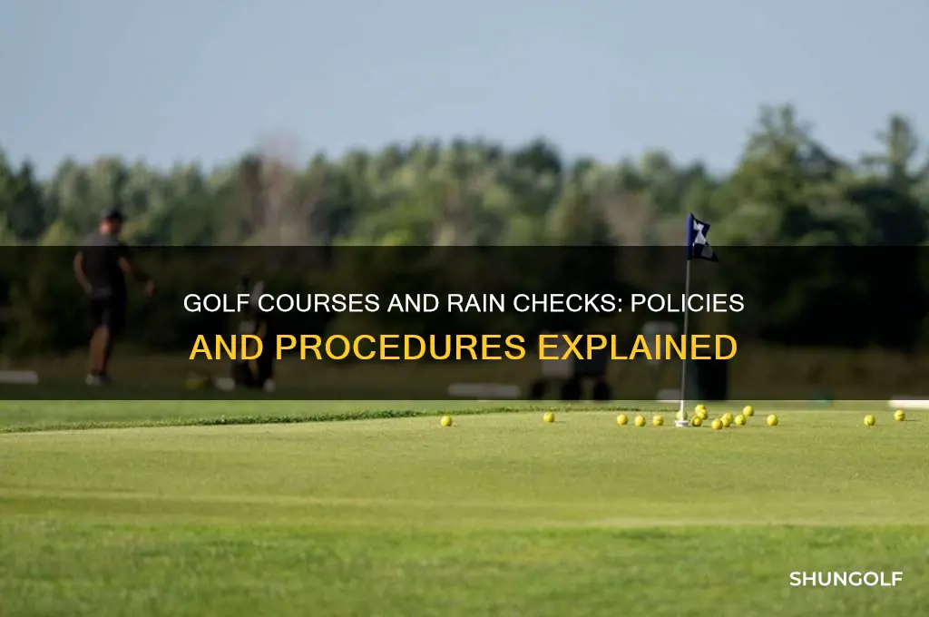 do golf courses do rain checks