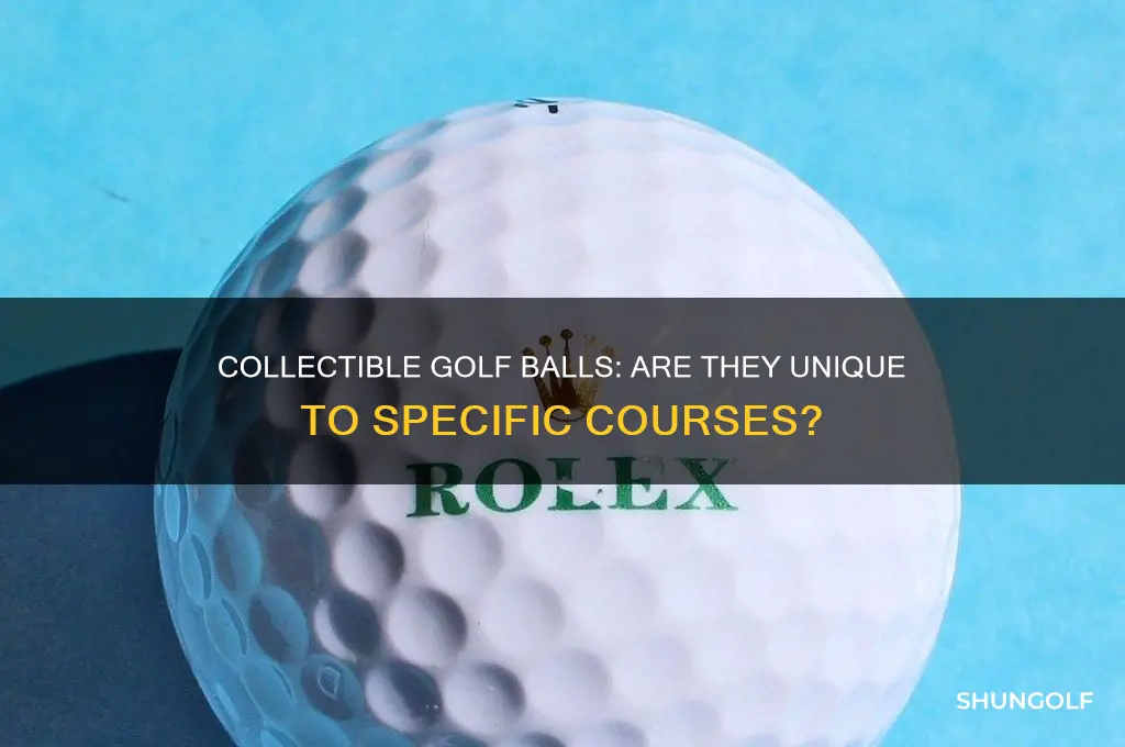 do golf courses have their own collectible golf balls