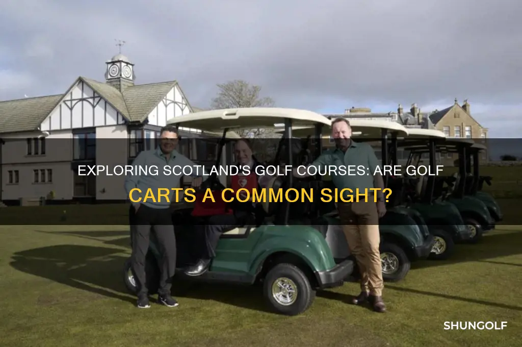 do golf courses in scotland have golf carts
