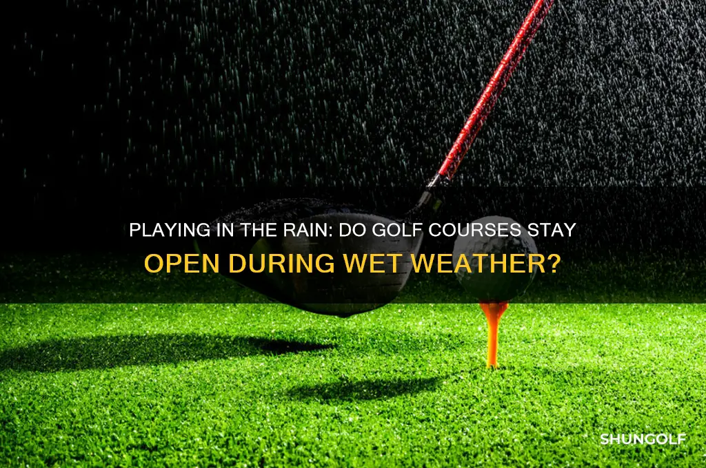do golf courses open when it rains