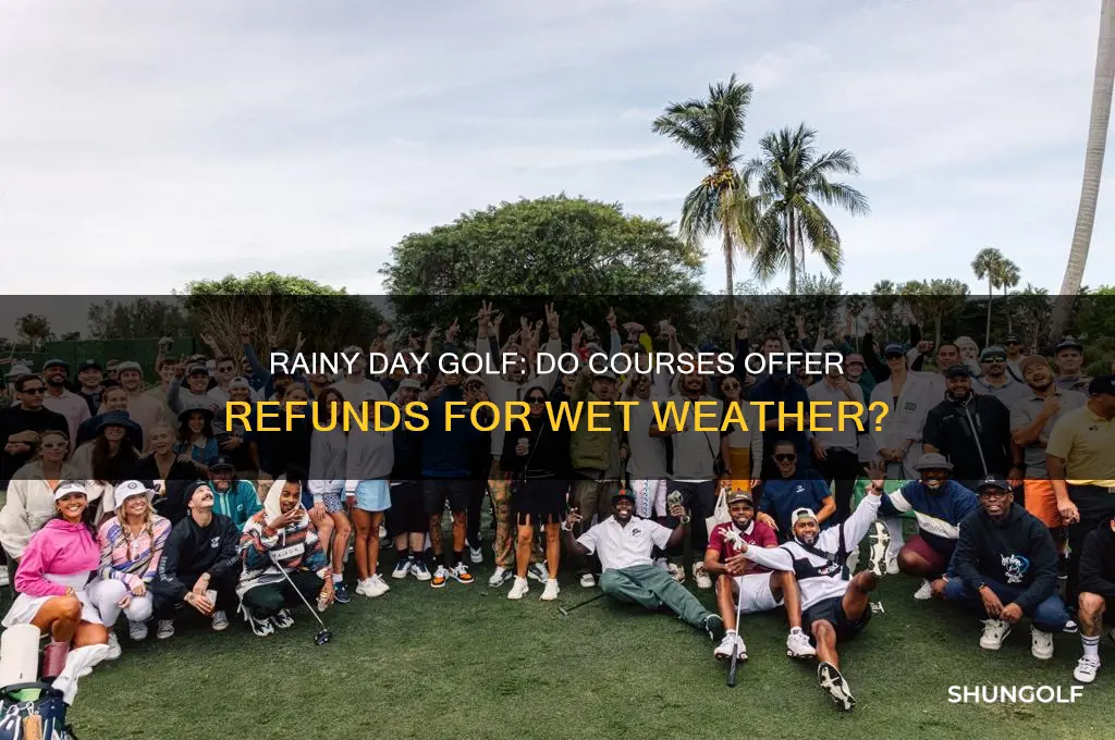 do golf courses refund when it rains