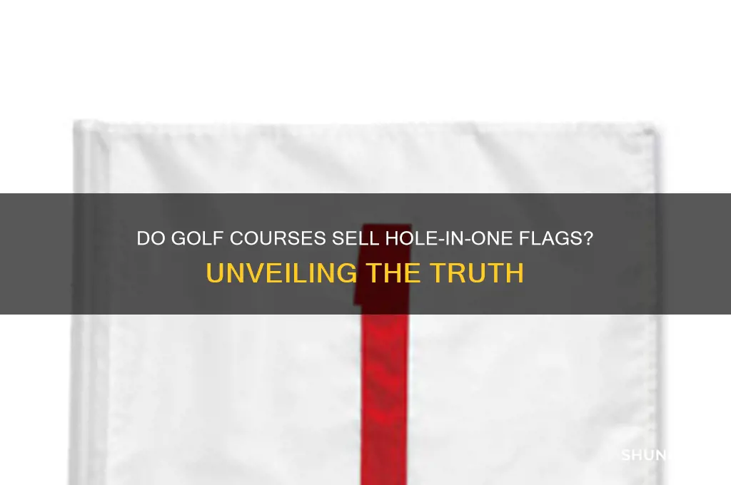 do golf courses sell their flags hole in one