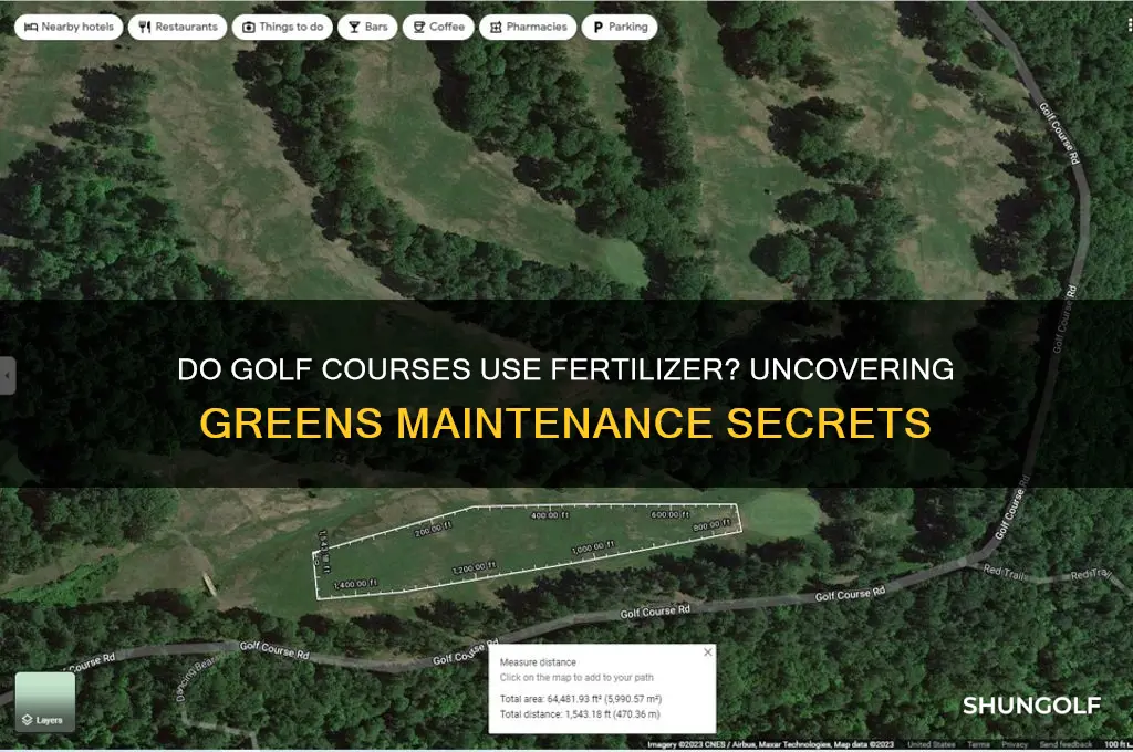 do golf courses use fertilizer
