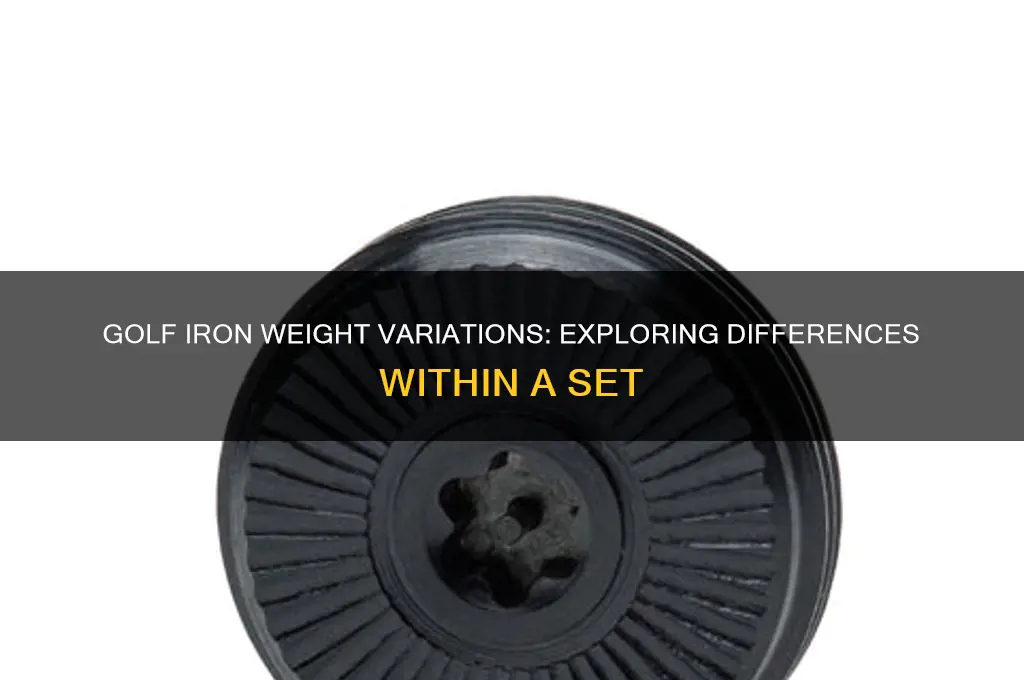 do golf irons vary in weight within the set