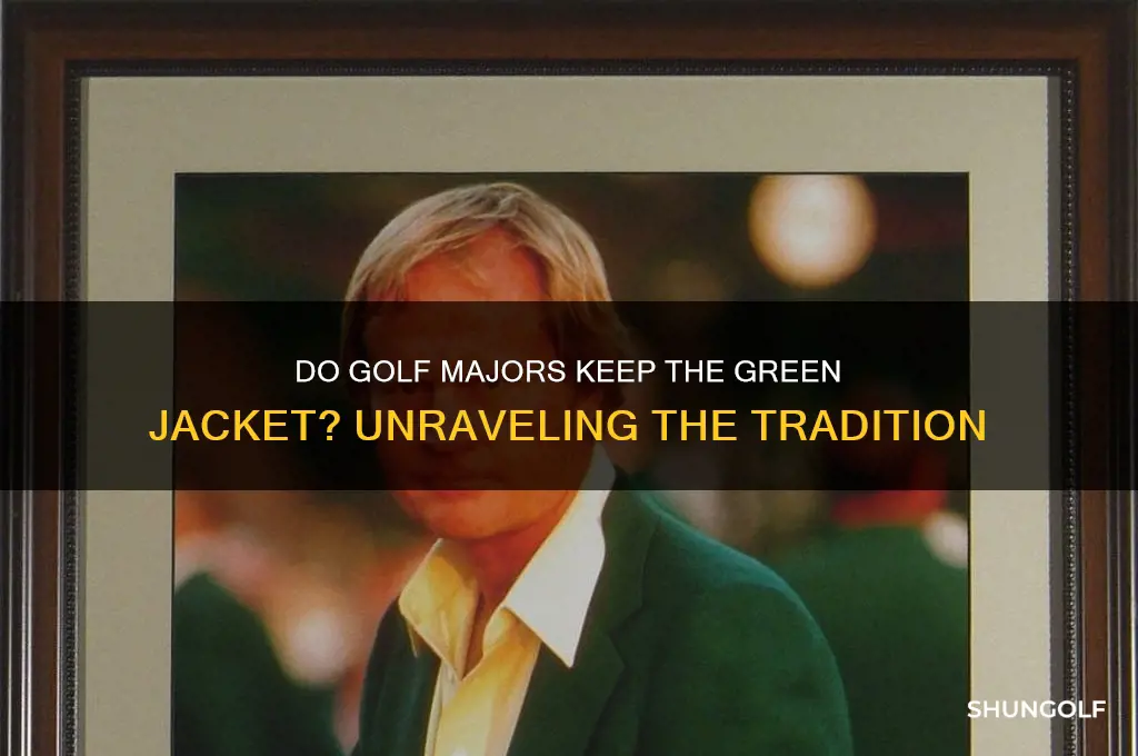 do golf majors keep the green jacket