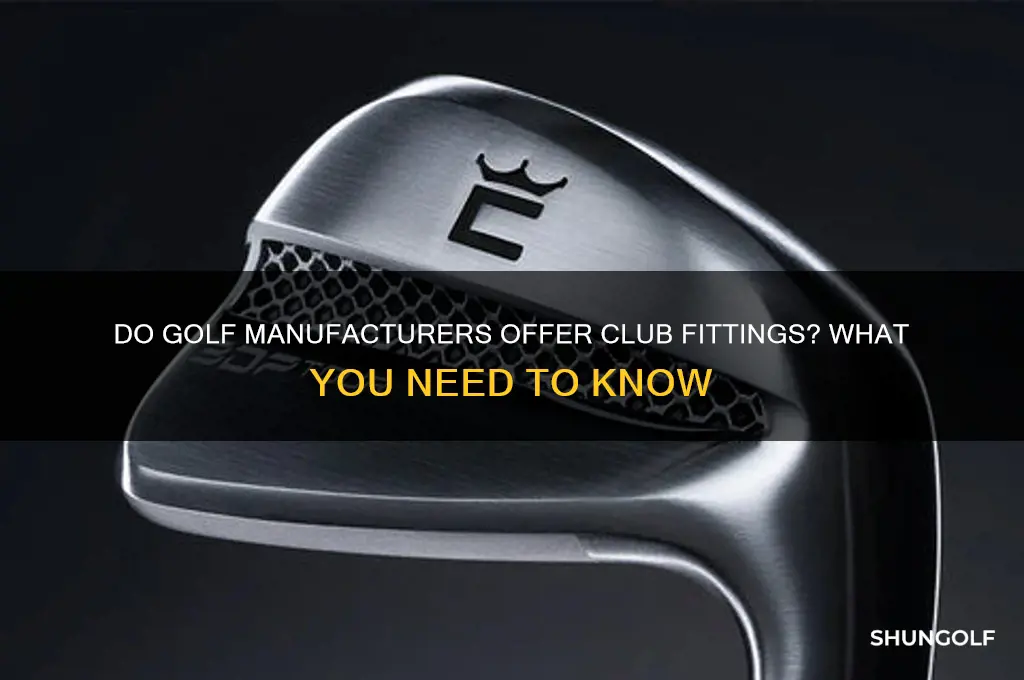do golf manufacturers hold club fittings