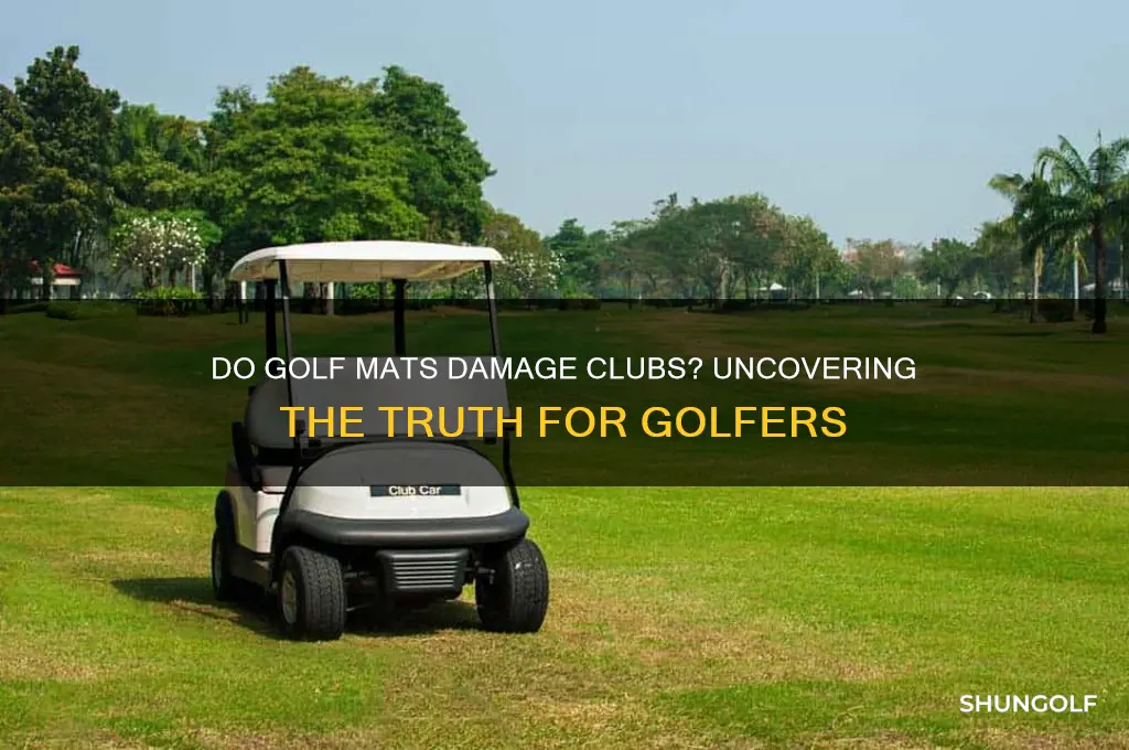 do golf mats damage clubs