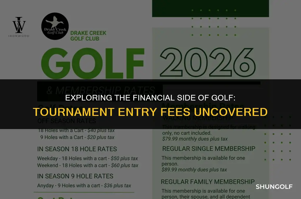 do golf players pay to enter tournaments