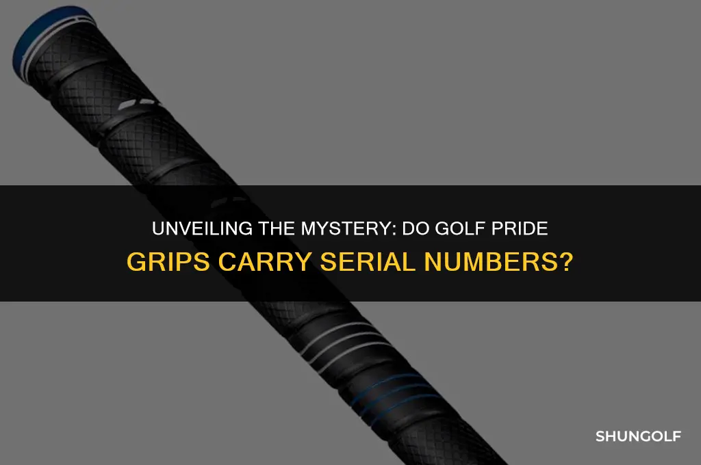 do golf pride grips have serial numbers