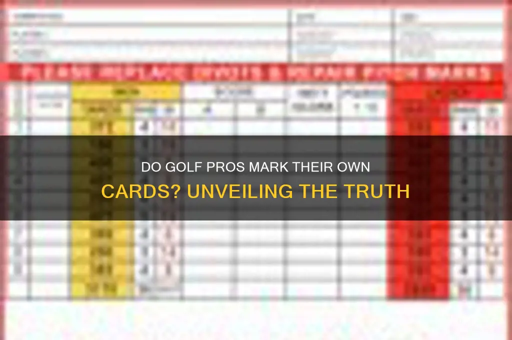 do golf pros mark their own cards