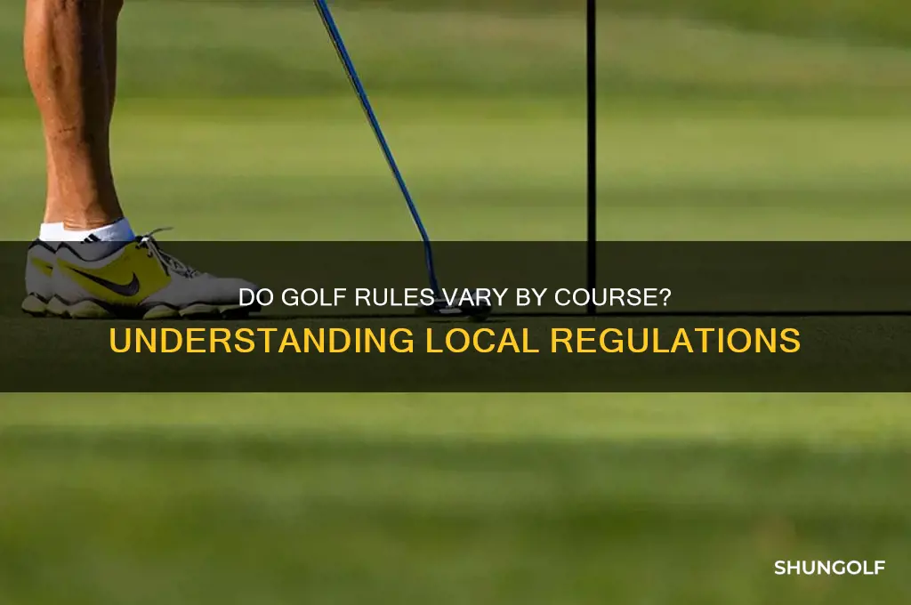 do golf rules change for each course