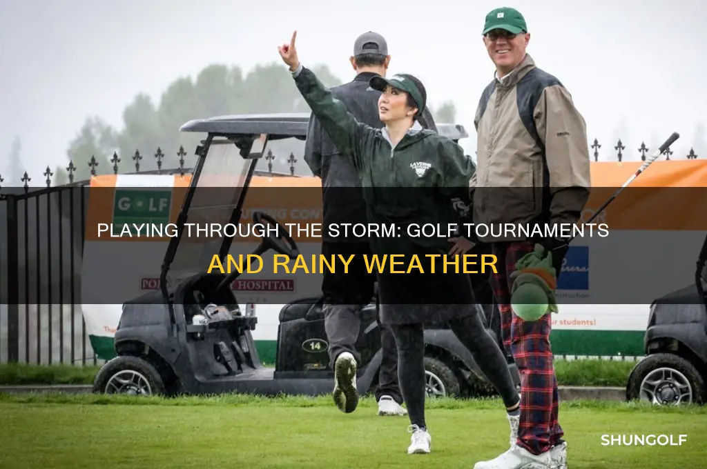 do golf tournaments play in the rain