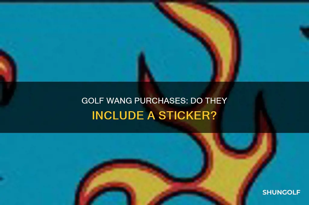 do golf wang items come with a sticker