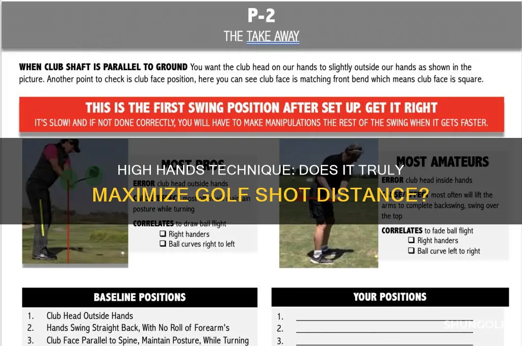 do high hands equal distance in golf